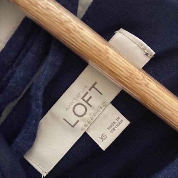 LOFT Navy Blue Halter Midi Dress XS - Picture 6 of 9